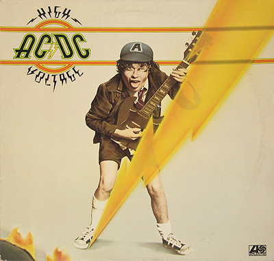 AC/DC - High Voltage (1976 Belgium)  album front cover vinyl record